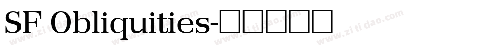 SF Obliquities字体转换